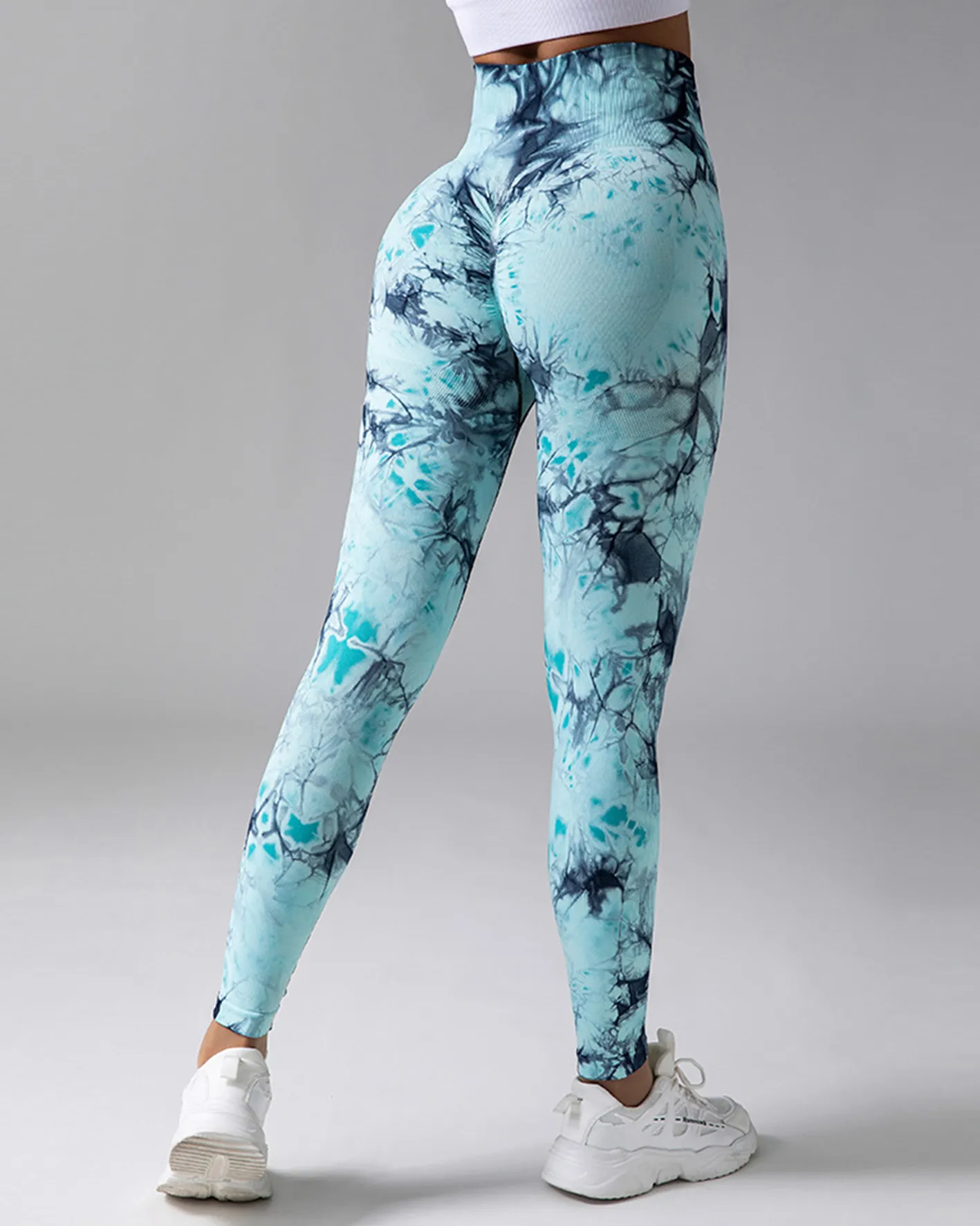 Tie-Dye Printed High-Waisted Hip Lift Yoga Pants