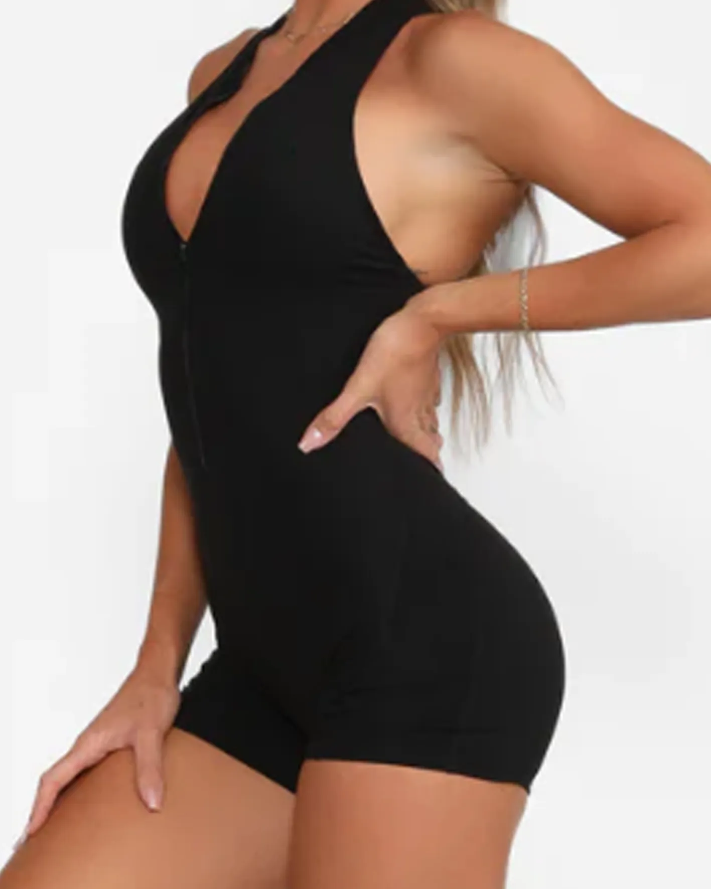 Stretch Front Zip Yoga Jumpsuit（Pre-Sale）