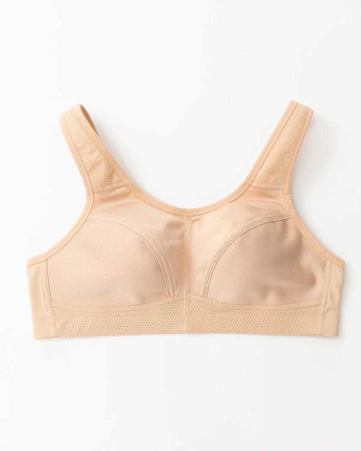 Sujetador deportivo sin relleno High Support-Beige