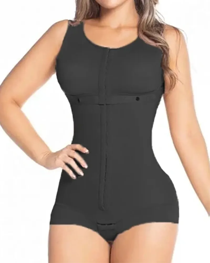 Fajas para mujeres cierre de gancho y ojos soporte de senos control de barriga triángulo body shaper