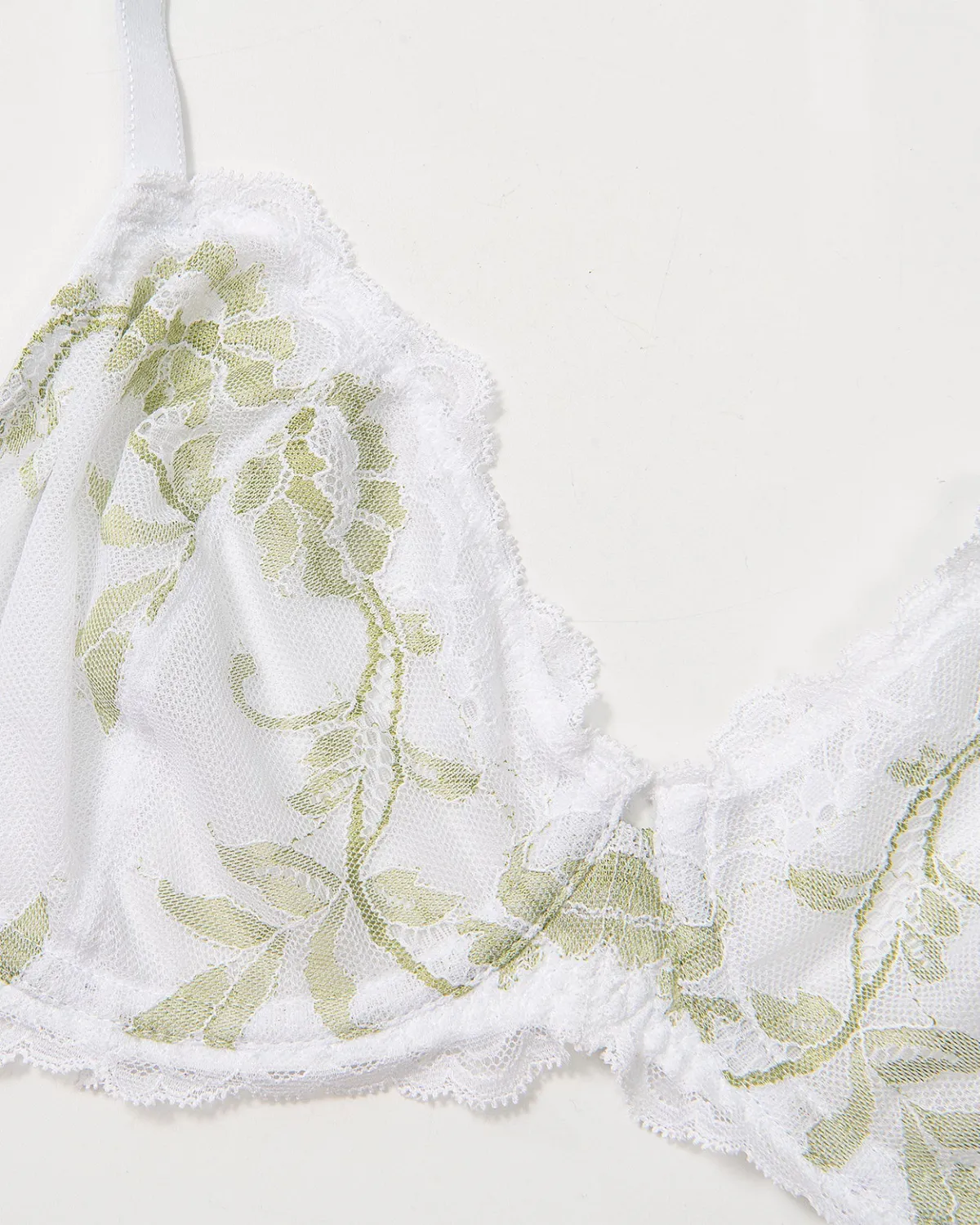 Sujetador de media altura con encaje de pestañas Sujetador sexy