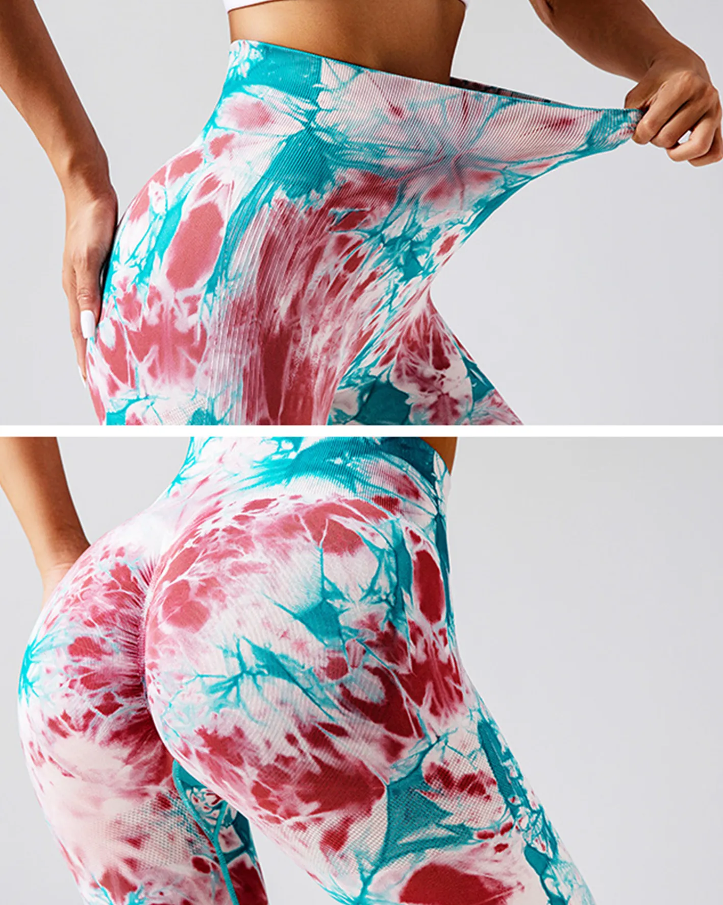 Tie-Dye Printed High-Waisted Hip Lift Yoga Pants
