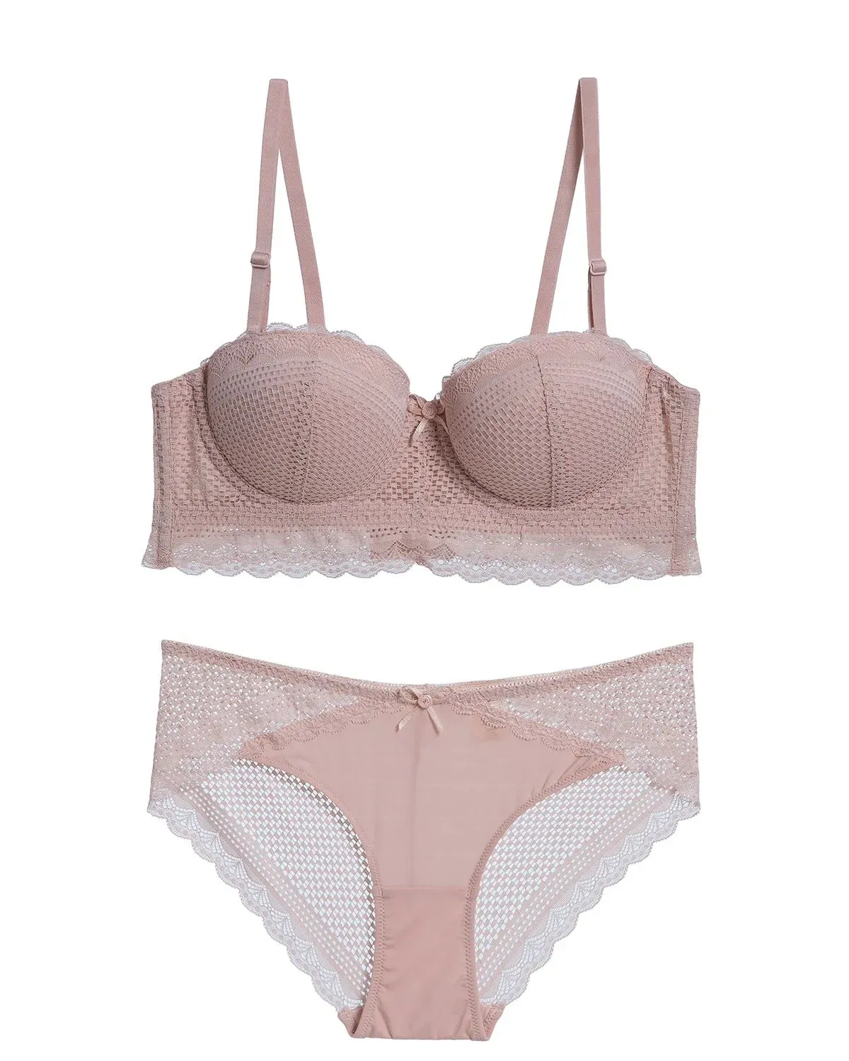 Nuevos conjuntos de sujetadores Reúne 1/2 ropa interior de media copa Tirantes desmontables con aros suaves