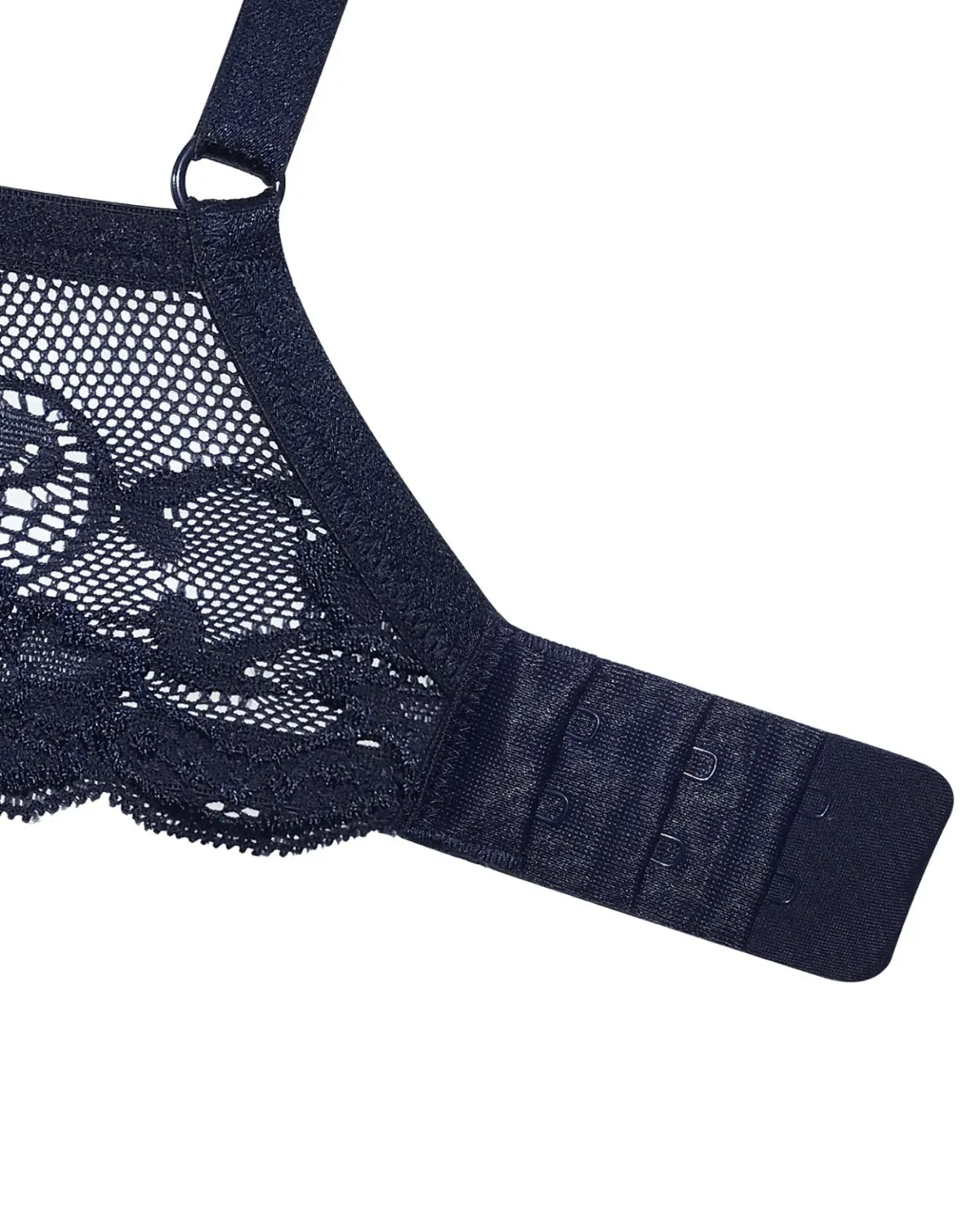 Sujetador semiescotado con aros y realce de encaje floral con relleno ligero