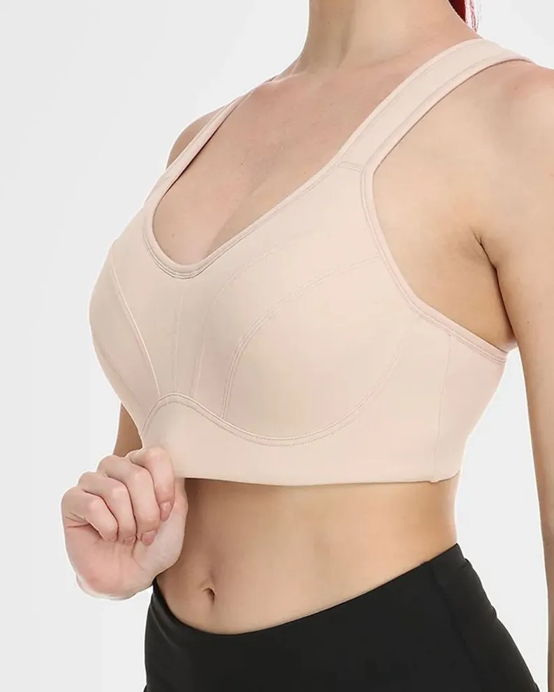 Sujetador deportivo High Impact Full Coverage Plus Size - Beige