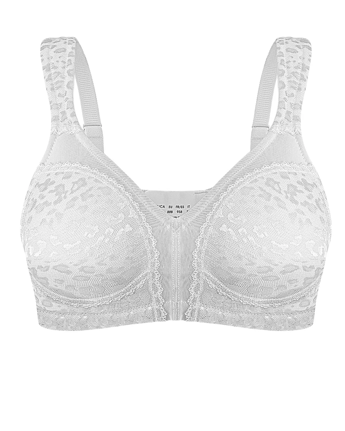 Sujetador reductor sin relleno de cobertura completa para busto grande Blanco