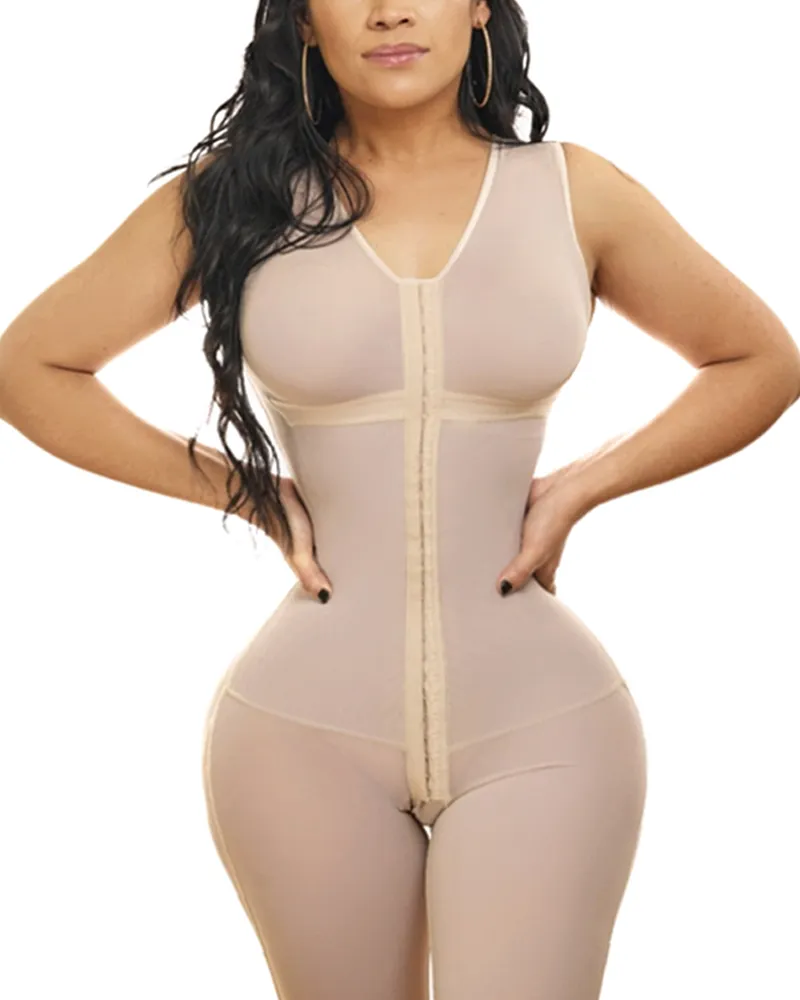 Fajas transpirables para mujer body con cierre fuerte de 3 niveles con apertura arotch fajas para perder peso