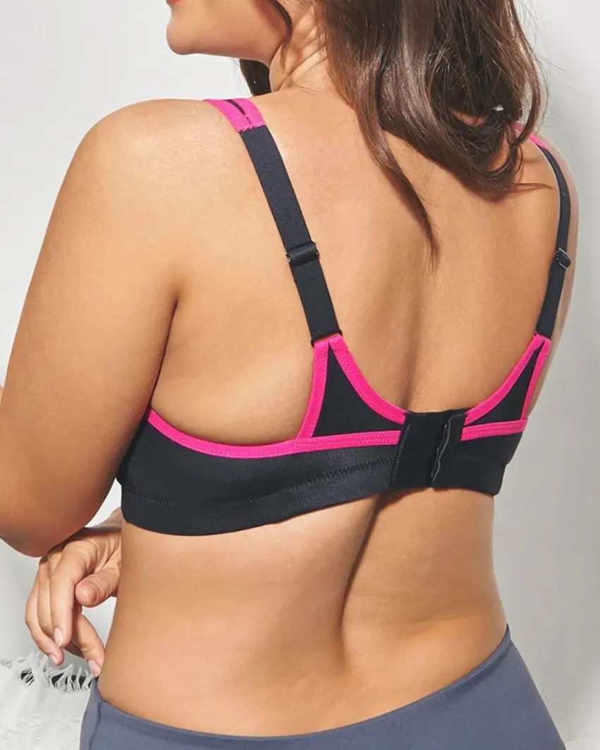 Sujetador deportivo sin relleno High Support - Negro