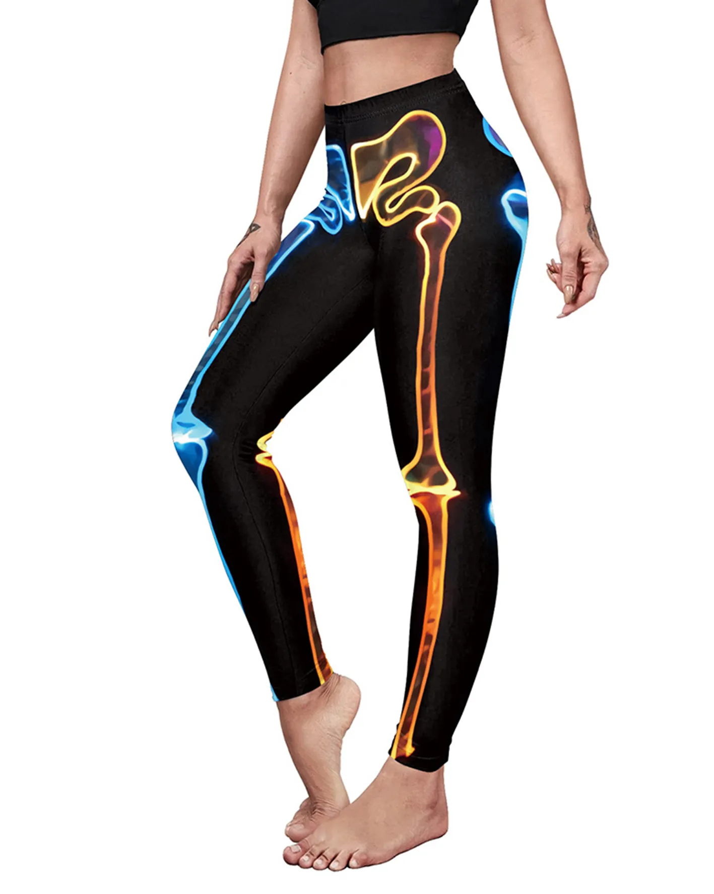 Slim-Fit Stretch Yoga Pants For Halloween