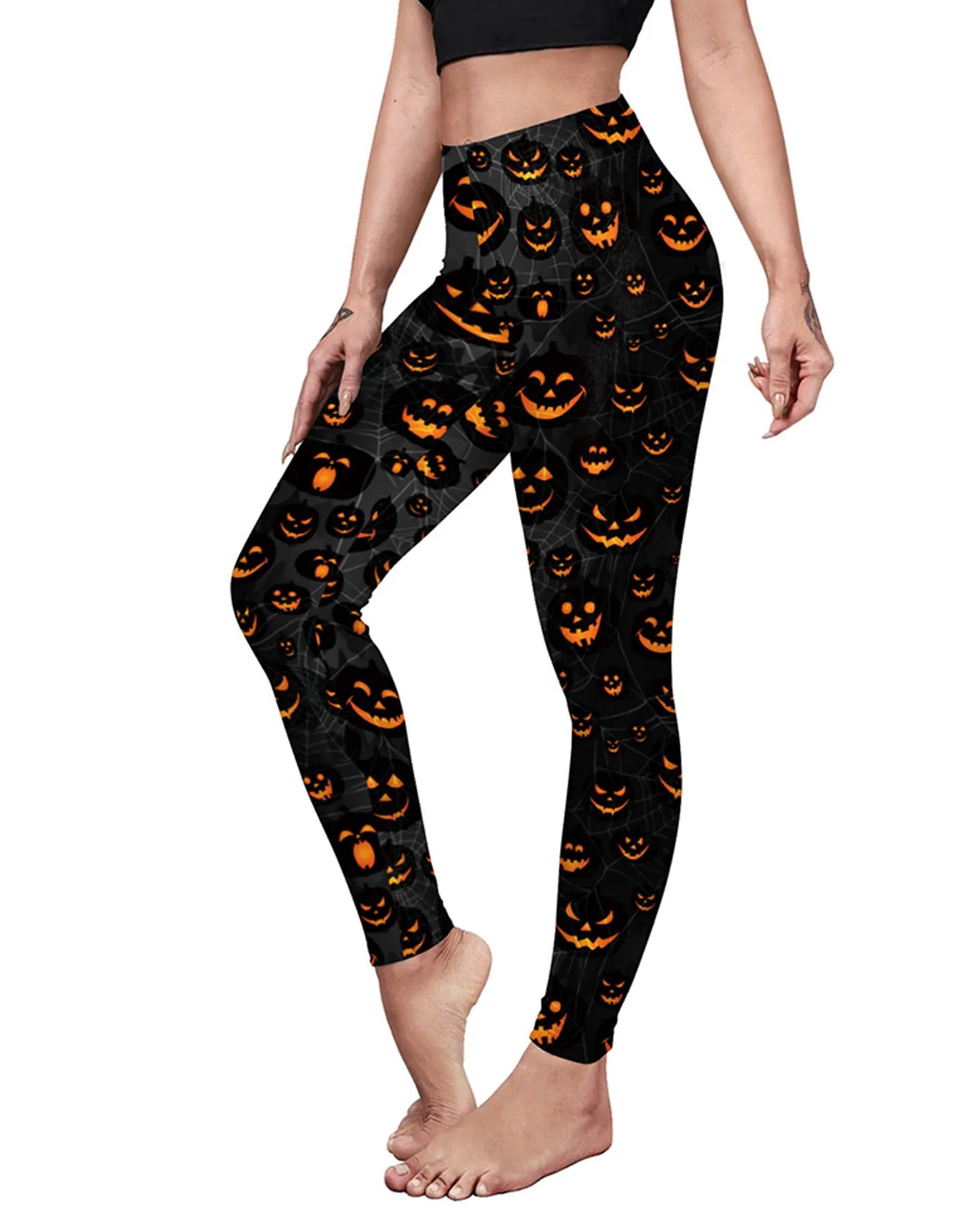 Slim-Fit Stretch Yoga Pants For Halloween