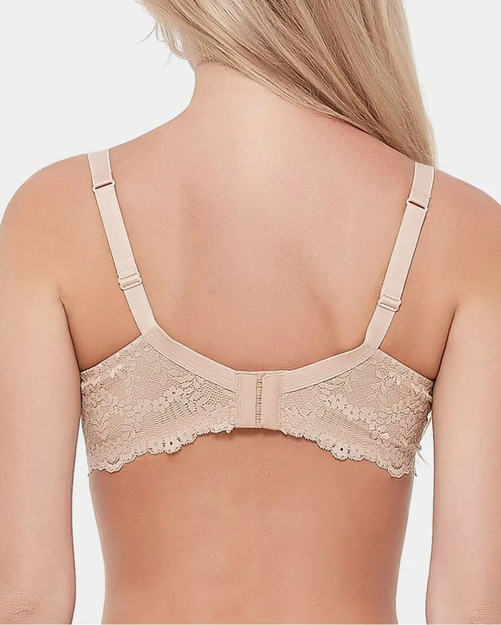 Sujetador push up de encaje con aros y cobertura total de talla grande