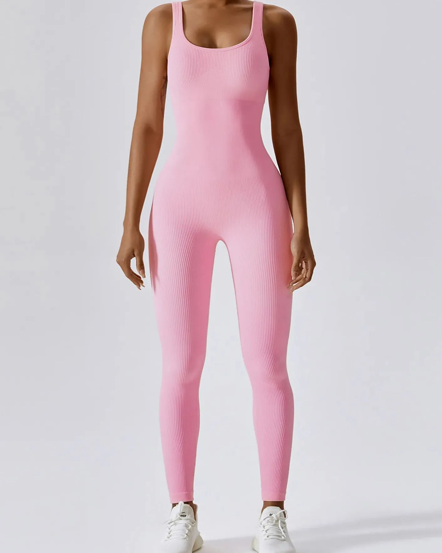 Slim-Fit Stretch Jumpsuit With Seamless Tummy Tuck