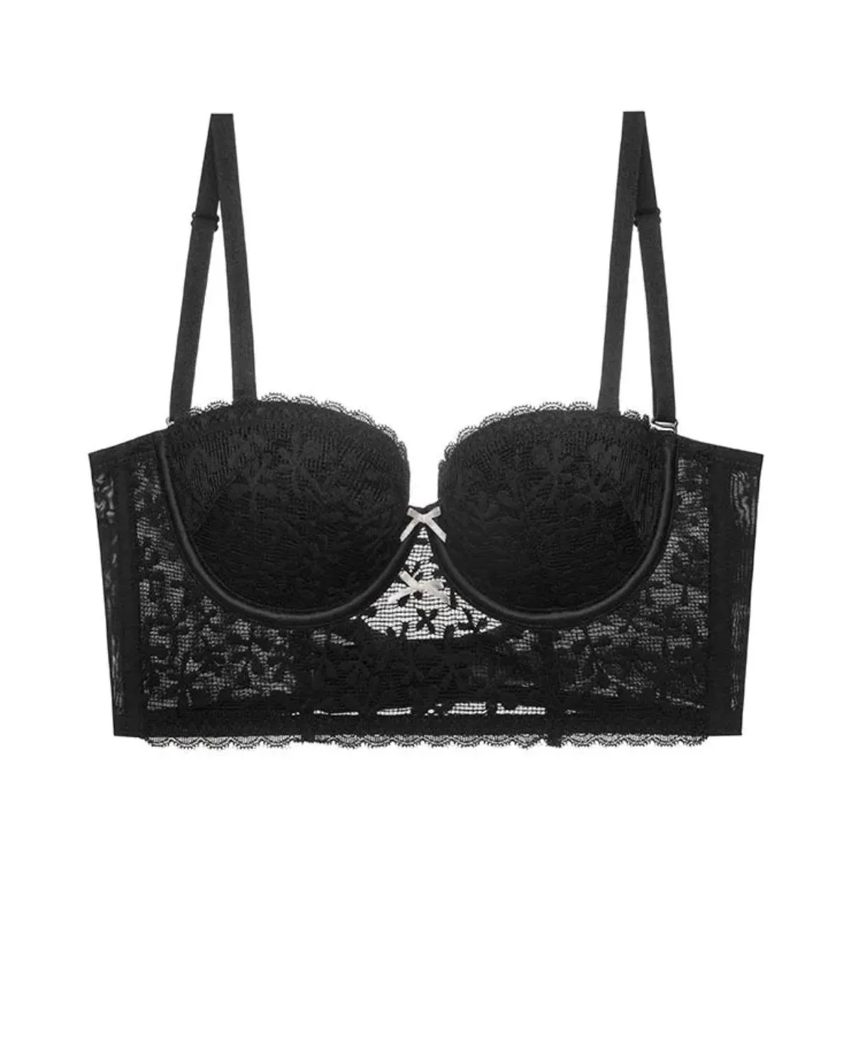 Conjunto de sujetador push up de encaje francés fino