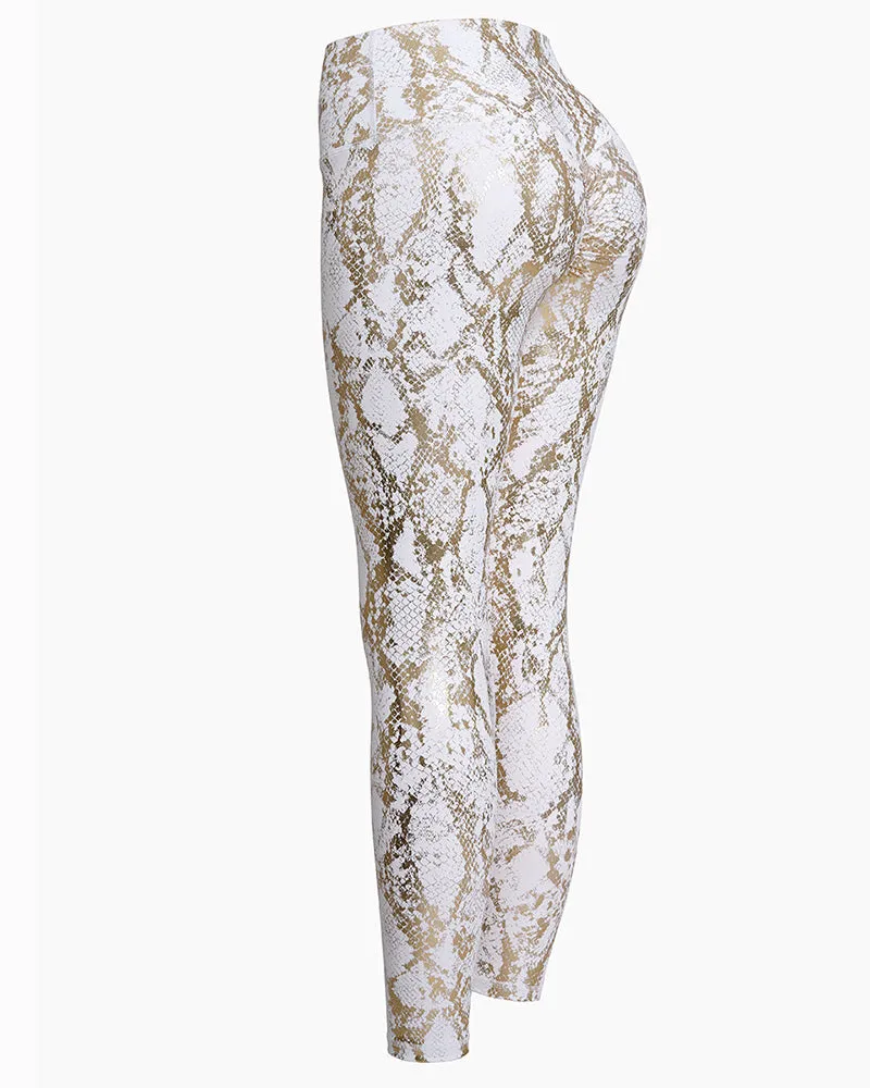 Leggings de yoga elásticos de cintura alta para mujer