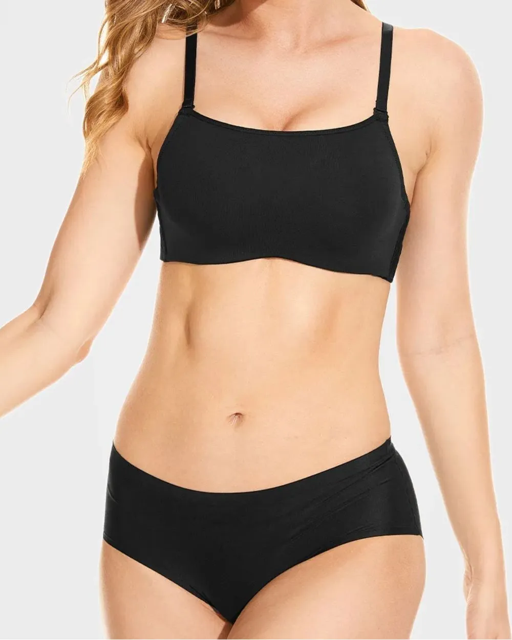 Sujetador de camiseta multiposición ajustable con aros Push Up