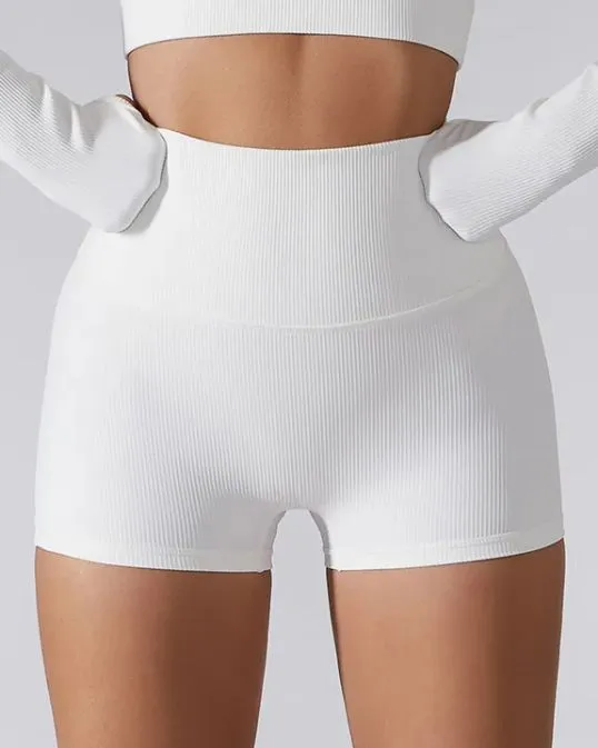 Medias deportivas delgadas de cintura alta para yoga desnudo con levantamiento de glúteos abdominales