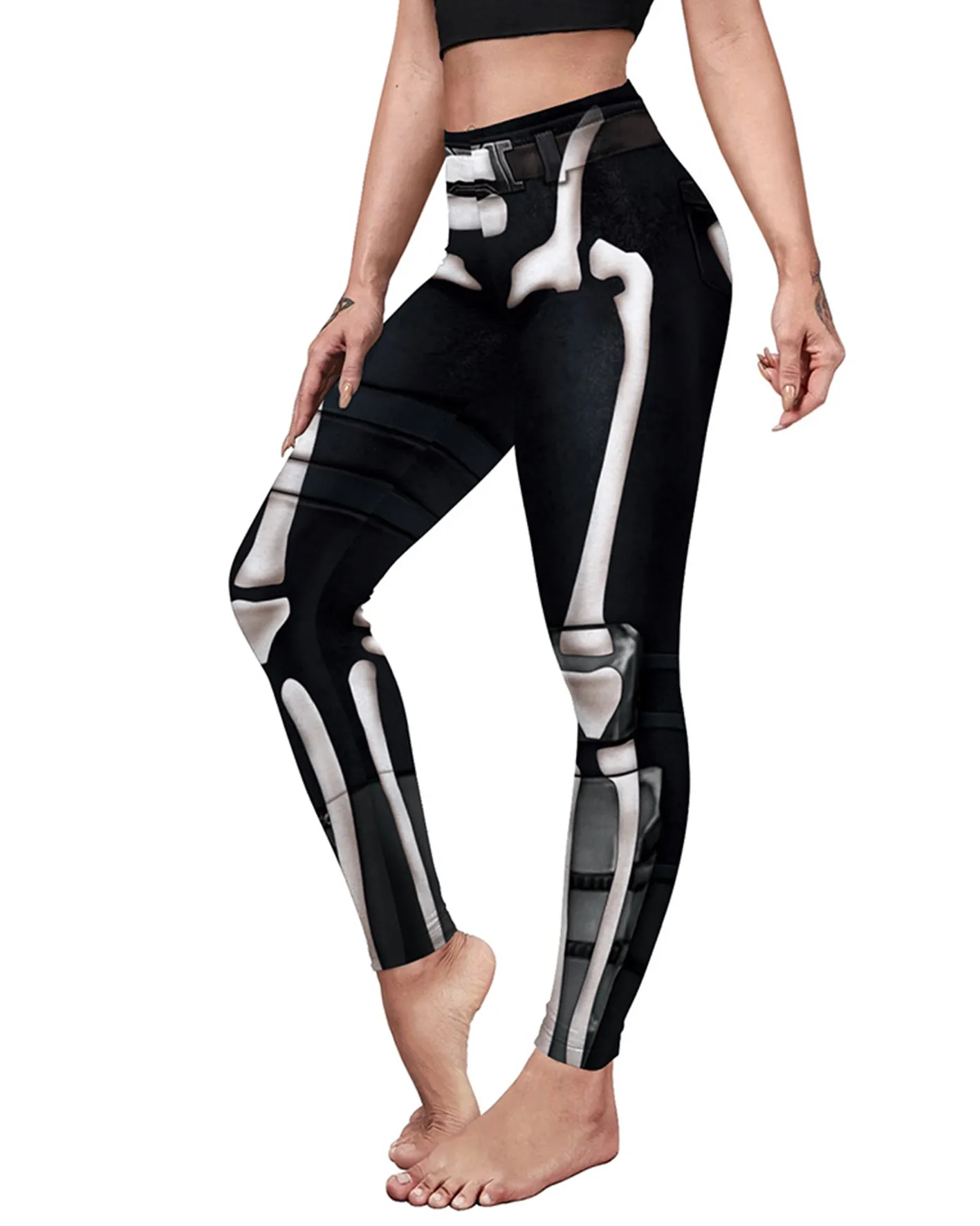 Slim-Fit Stretch Yoga Pants For Halloween
