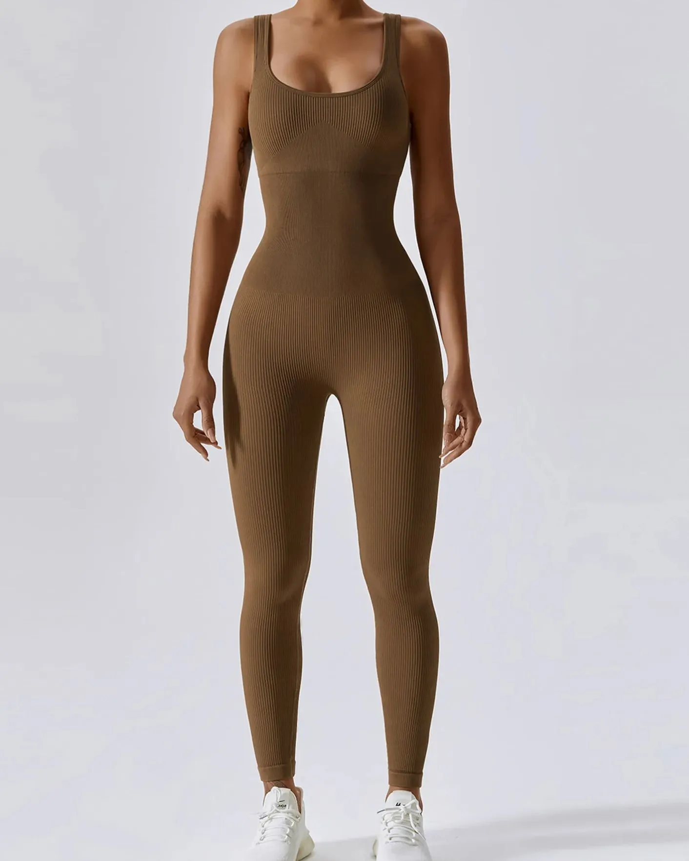 Slim-Fit Stretch Jumpsuit With Seamless Tummy Tuck