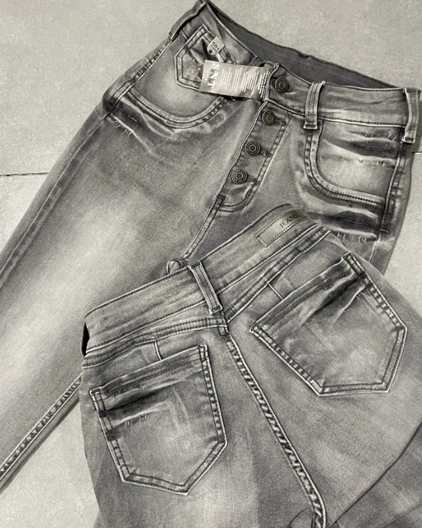 Gradient Grey Skinny Jeans (Pre-Sale)