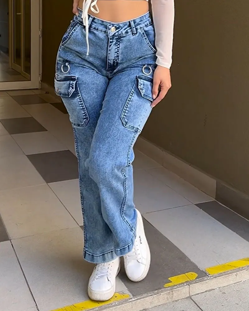 Cargo Jeans With Large Pockets (Pre-Sale)