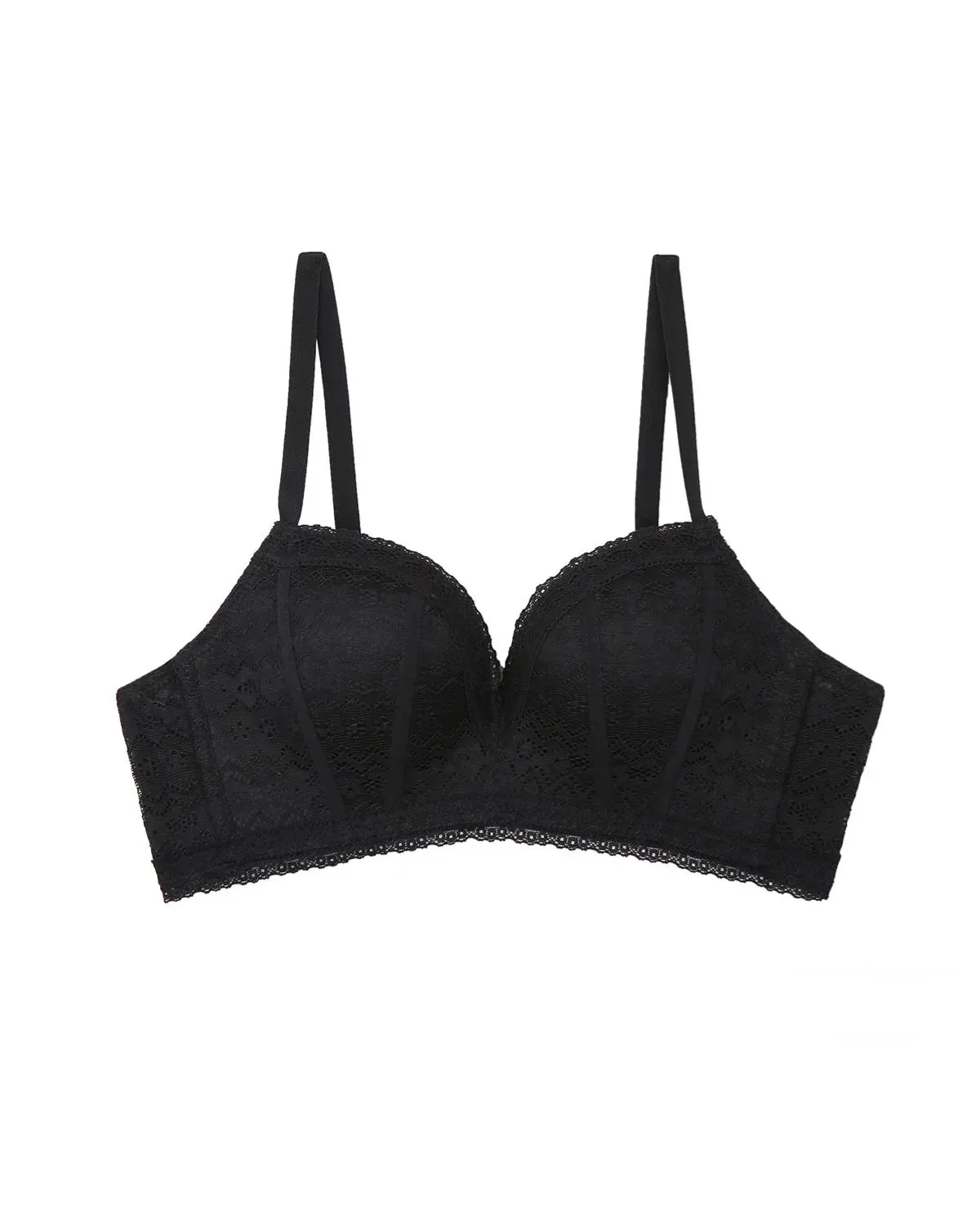 Nuevo Conjunto de ropa interior de encaje fino sin anillo de acero Relación lateral alta