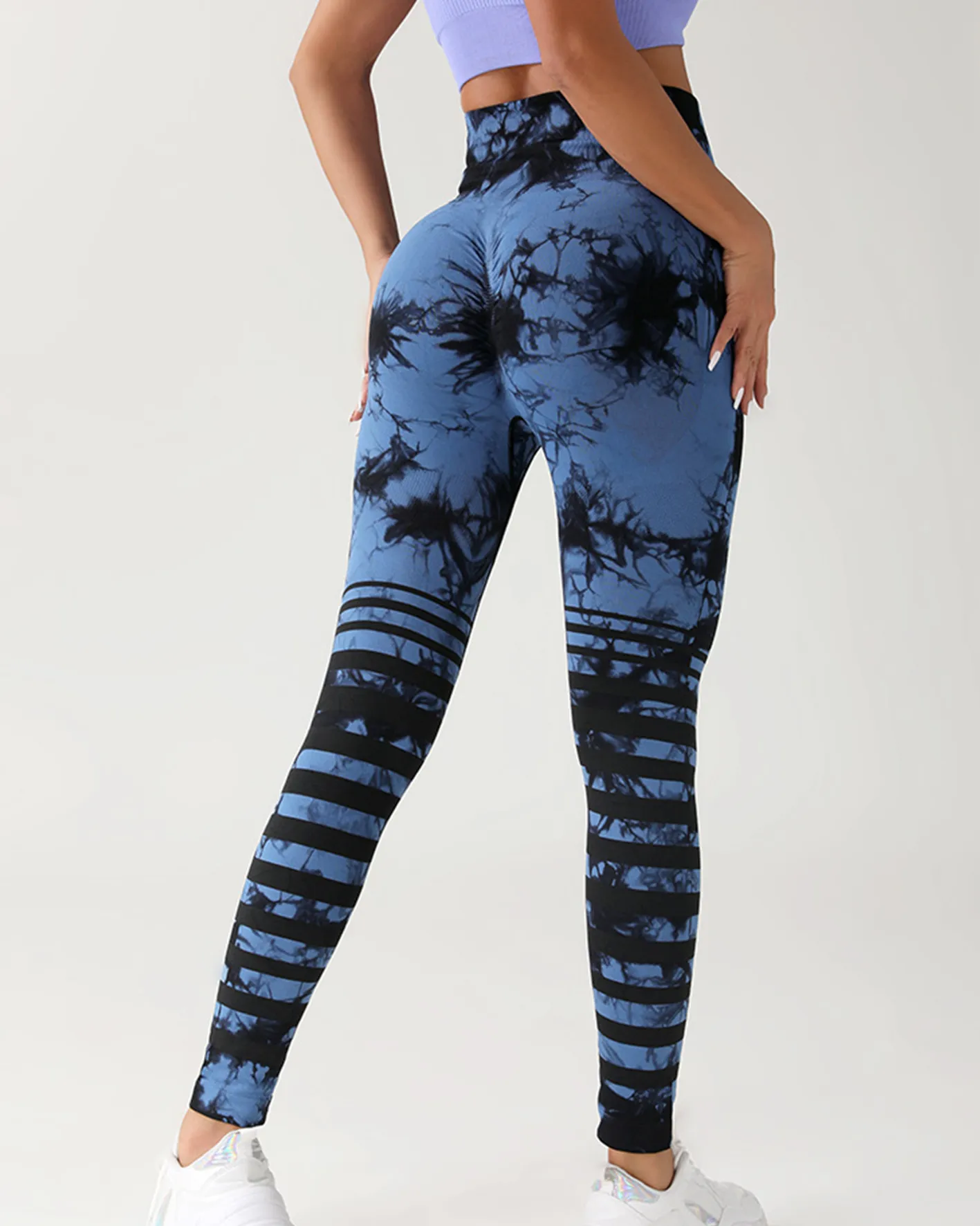 High-Waisted Hip Lift Tie-Dye Yoga Pants