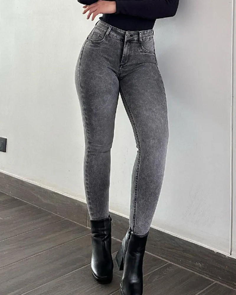 Women's High-Cropped Skinny Jeans (Pre-Sale)