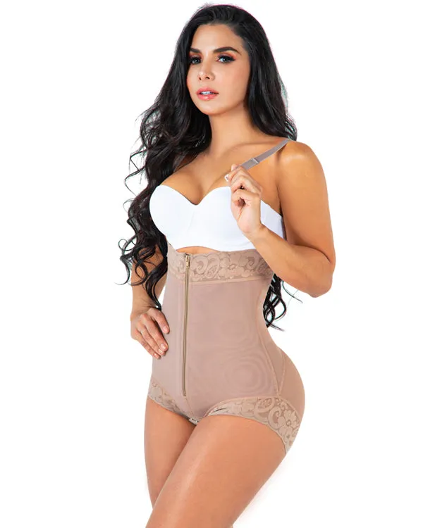 Panty body shaper sin tirantes con cremallera