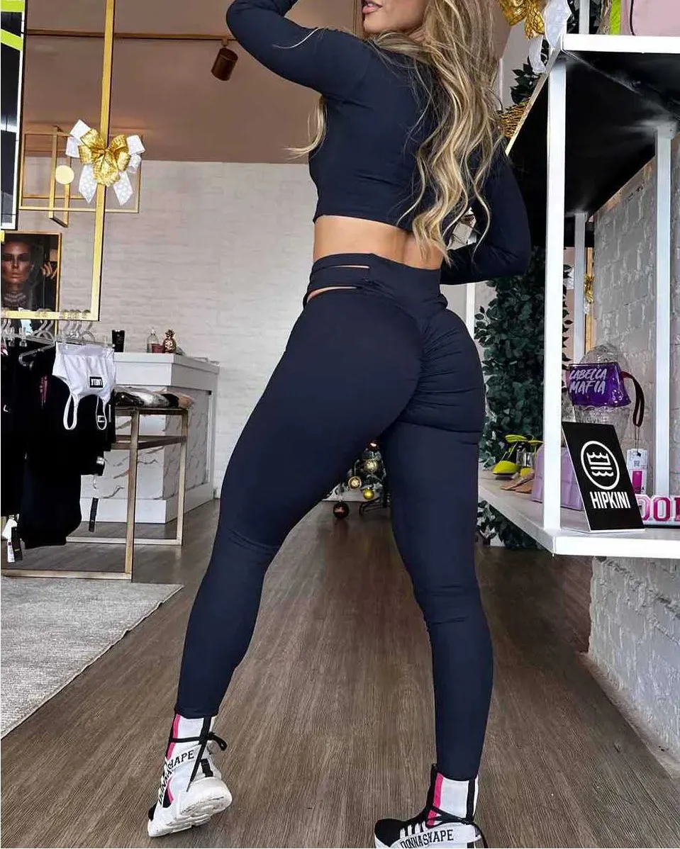 Fitness Purple Strappy Set