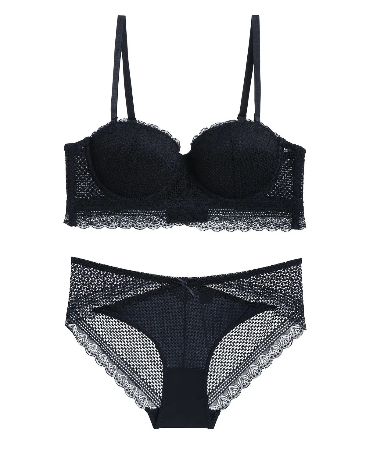 Nuevos conjuntos de sujetadores Reúne 1/2 ropa interior de media copa Tirantes desmontables con aros suaves