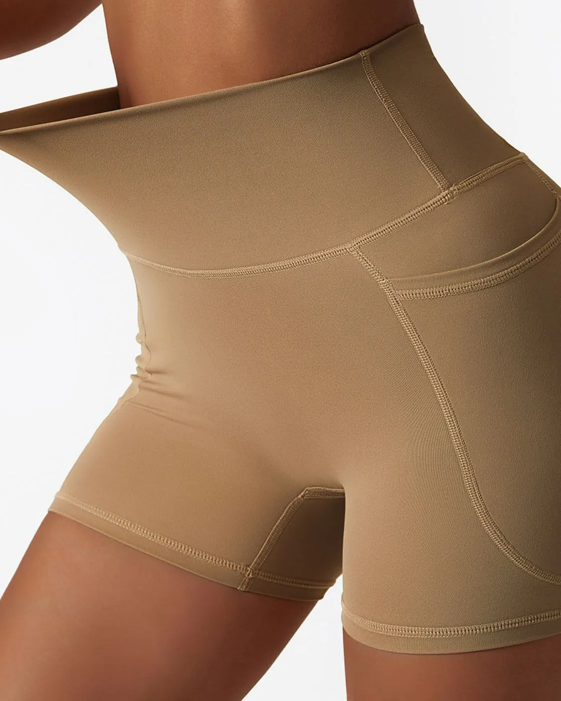 Quick-Dry Biker Shorts with Pockets