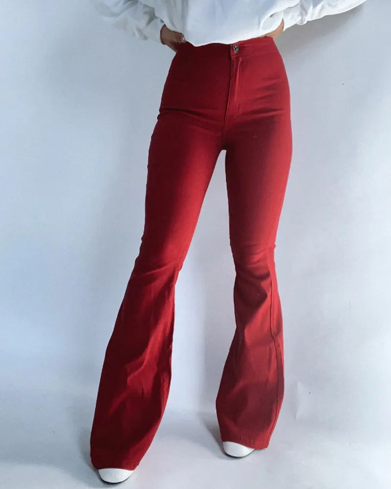 Christmas Themed Skinny Flared Jeans (Pre-Sale)