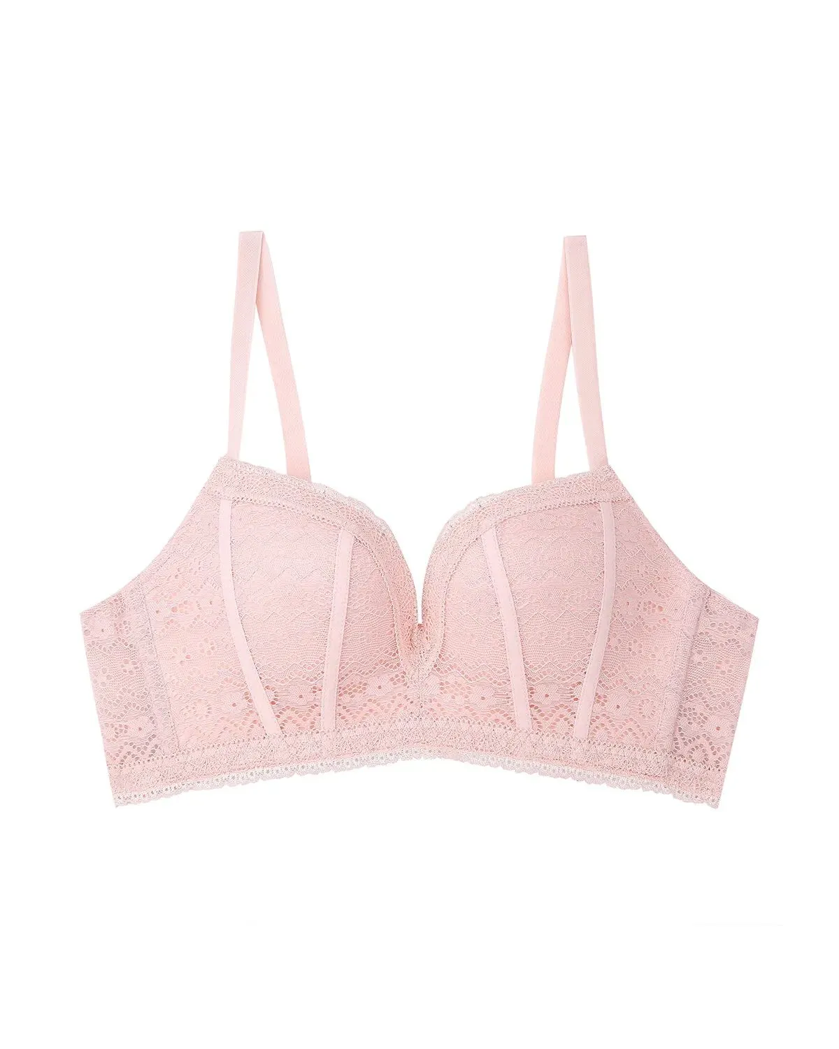 Nuevo Conjunto de ropa interior de encaje fino sin anillo de acero Relación lateral alta