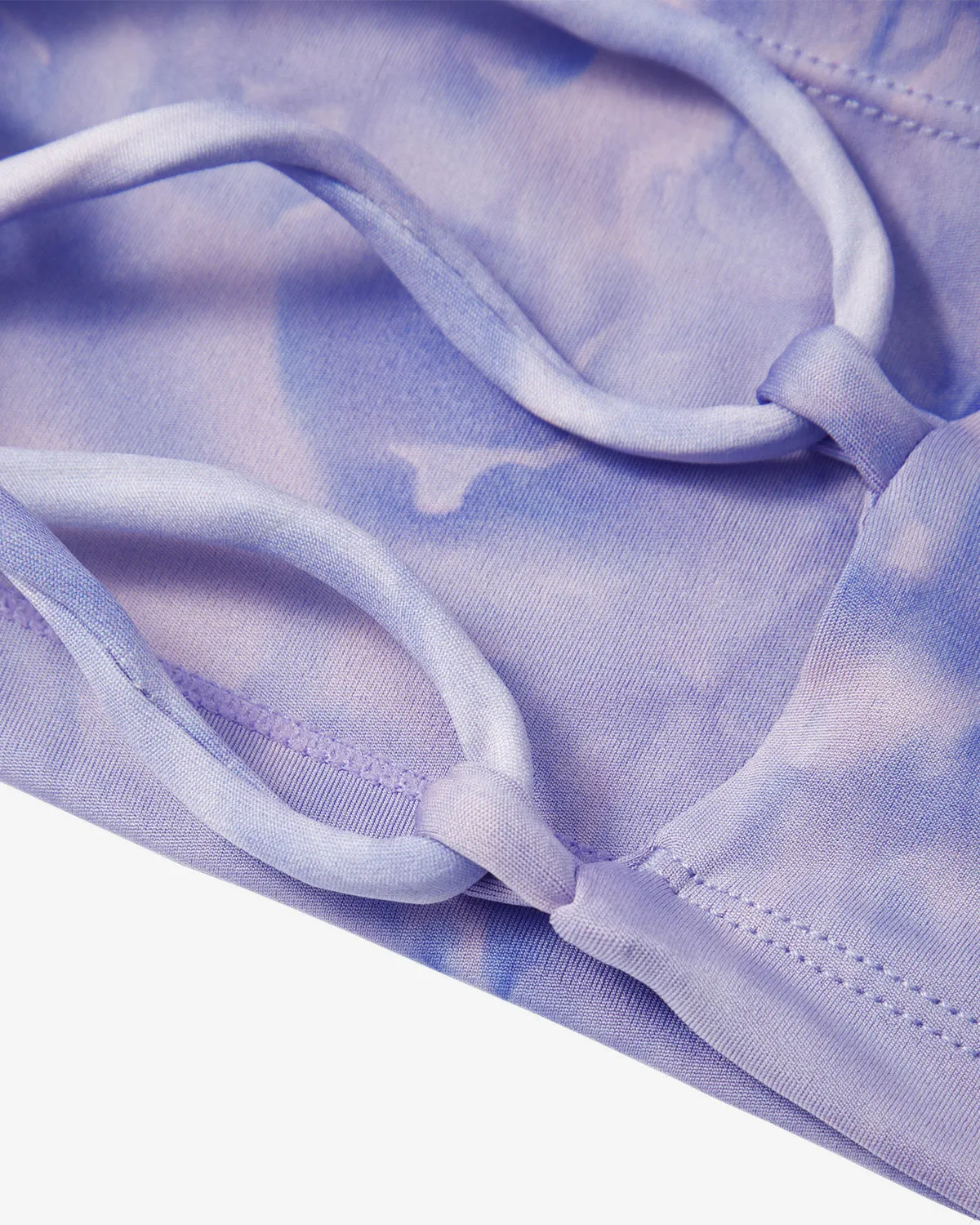 Spaghetti Strap Tie Dye Crisscross Lace Up Cropped Tank Top