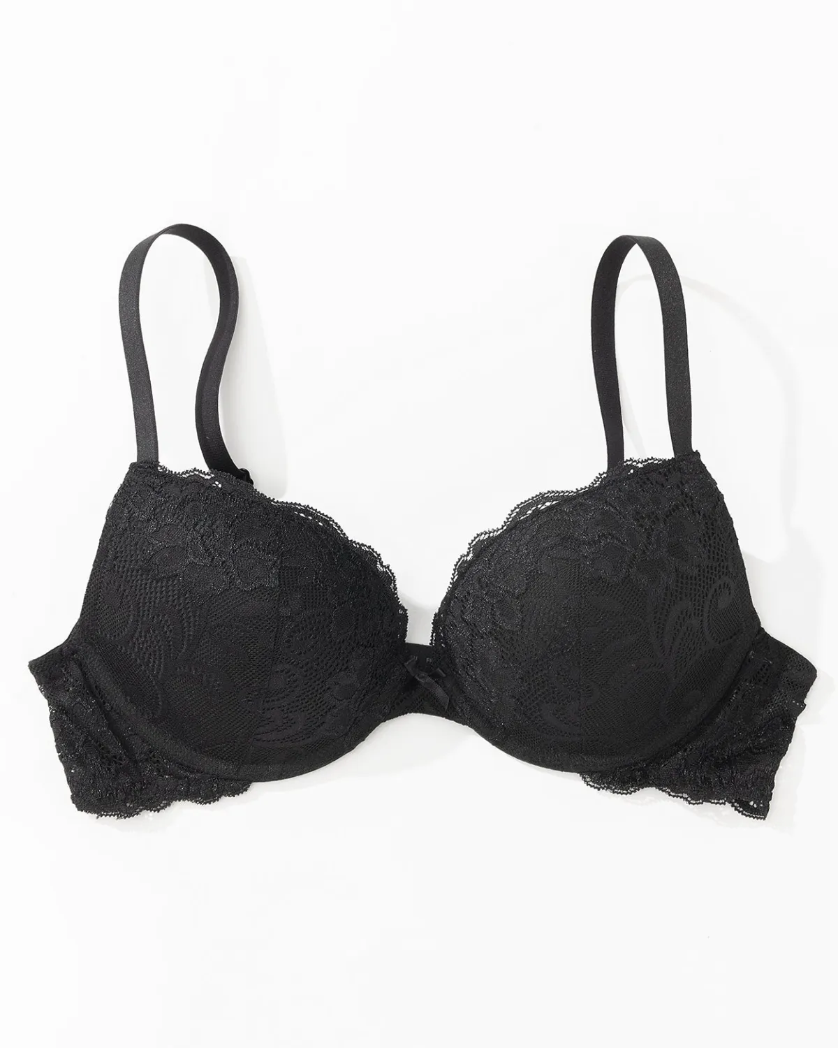 Sujetador semiescotado con aros y realce de encaje floral con relleno ligero