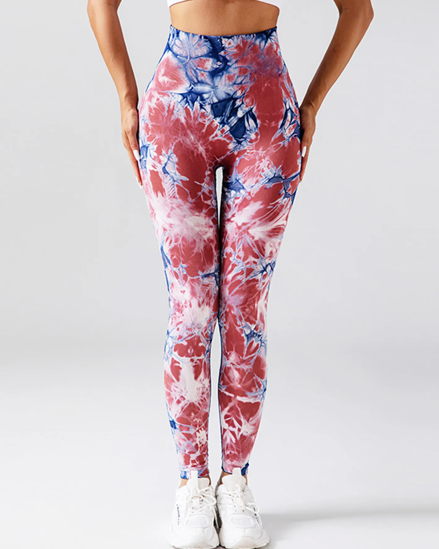 Tie-Dye Printed High-Waisted Hip Lift Yoga Pants