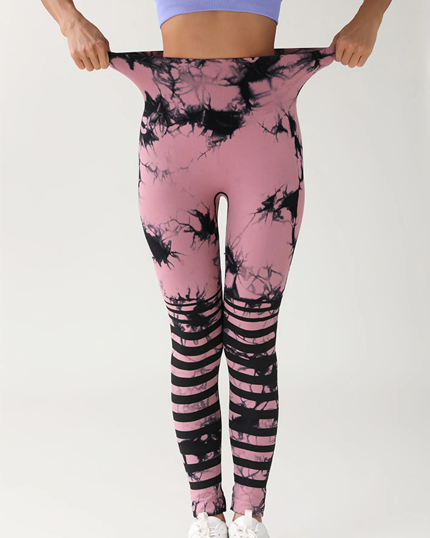 High-Waisted Hip Lift Tie-Dye Yoga Pants