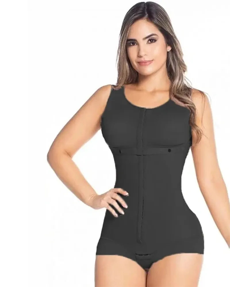 Fajas para mujeres cierre de gancho y ojos soporte de senos control de barriga triángulo body shaper