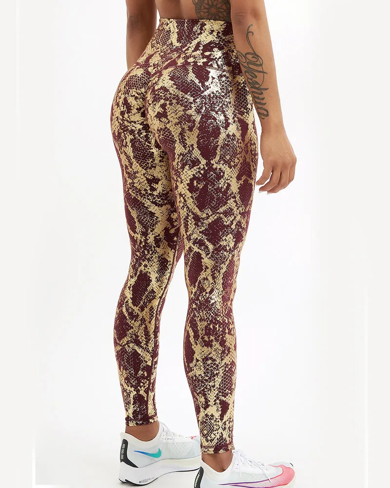 Leggings de yoga elásticos de cintura alta para mujer