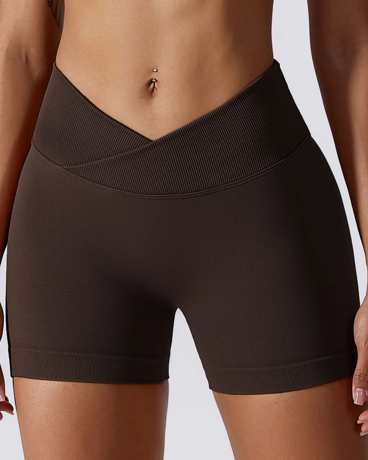 Peach Hip Lifting Yoga Shorts Elastic High Waist Running Gym Shorts Tight Seamless Gym Shorts