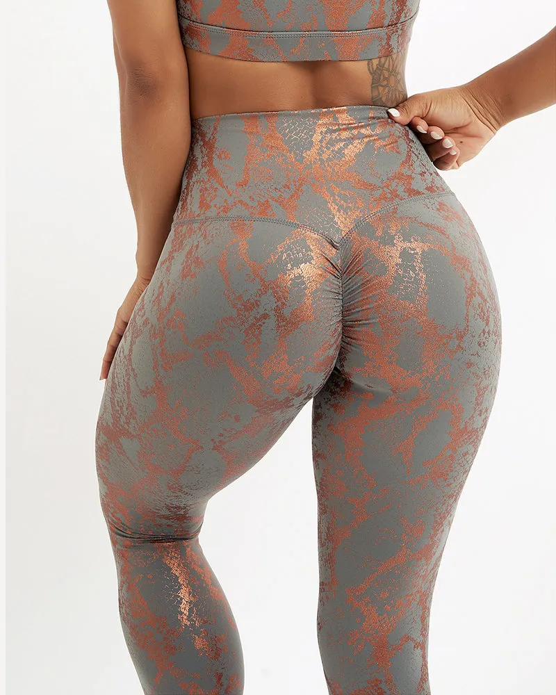Leggings de yoga elásticos de cintura alta para mujer