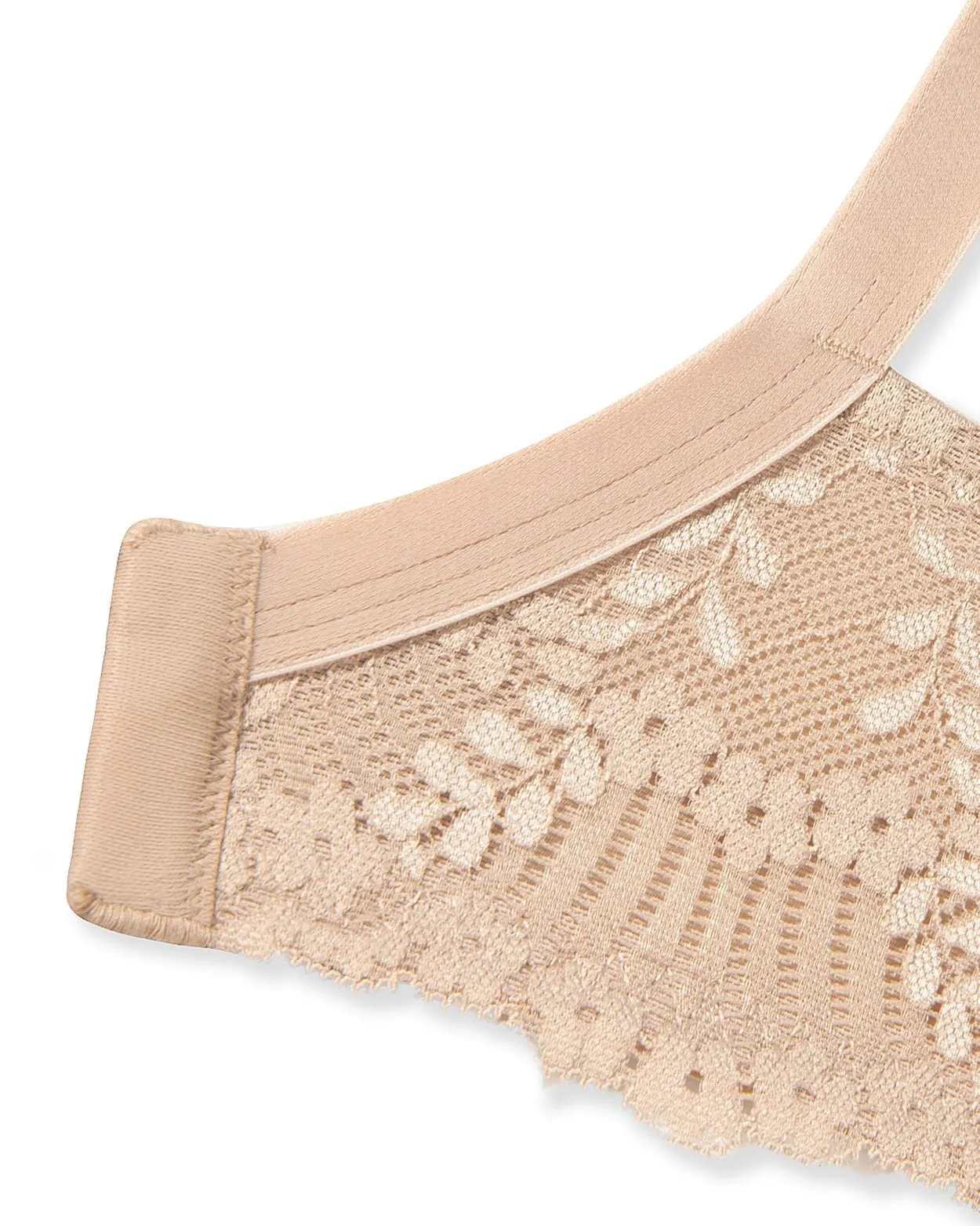 Sujetador push up de encaje con aros y cobertura total de talla grande