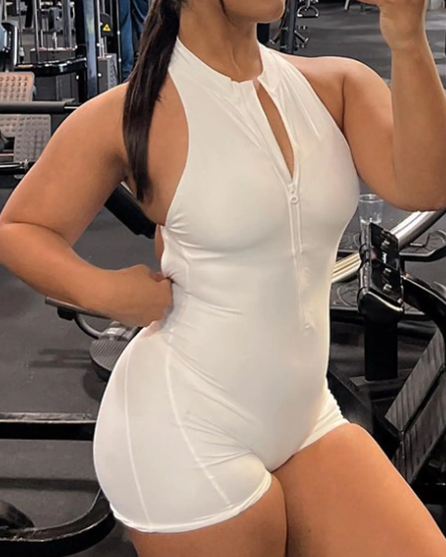 Stretch Front Zip Yoga Jumpsuit（Pre-Sale）