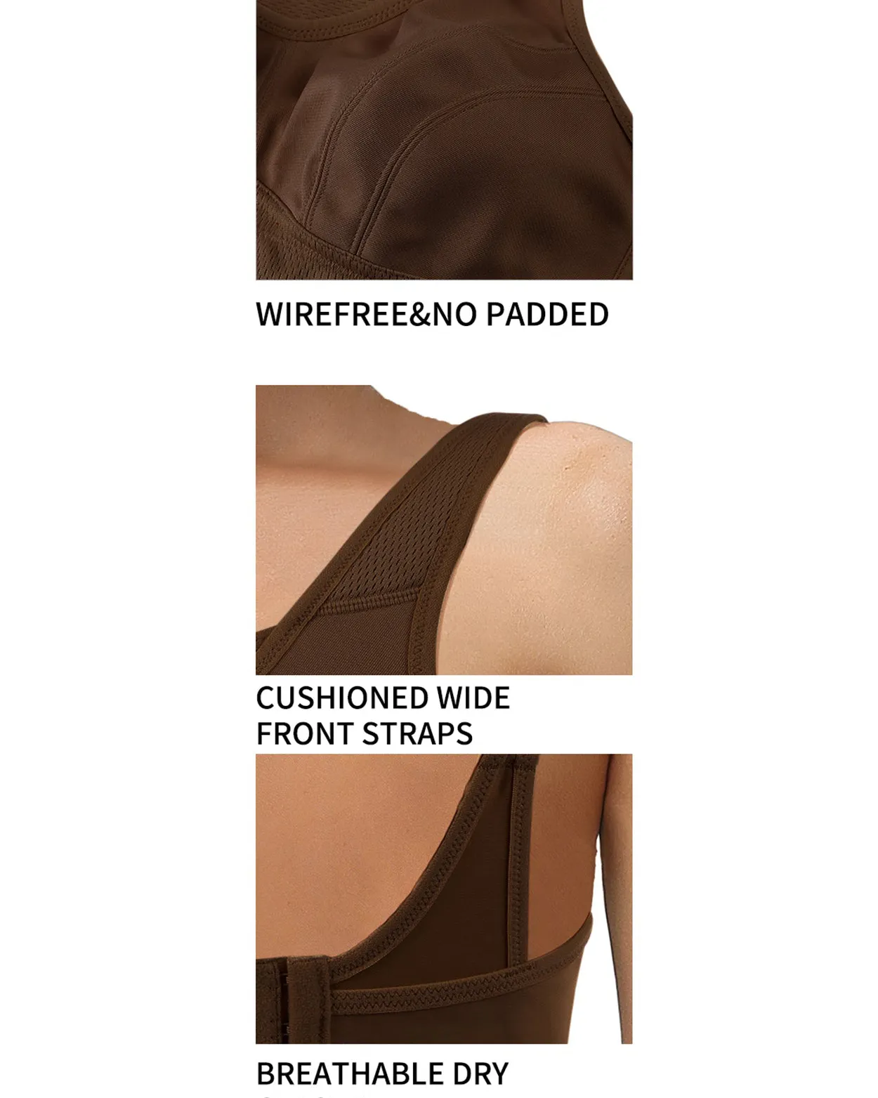 Sujetador deportivo transpirable Solid Absorb