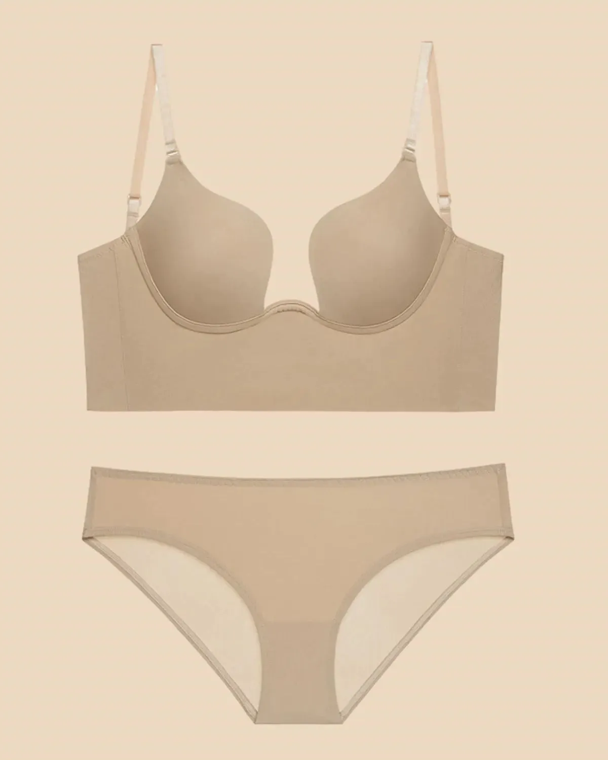 Liftup Low Back Plunge Bra Sujetador con relleno ligero que realza el escote Ropa interior