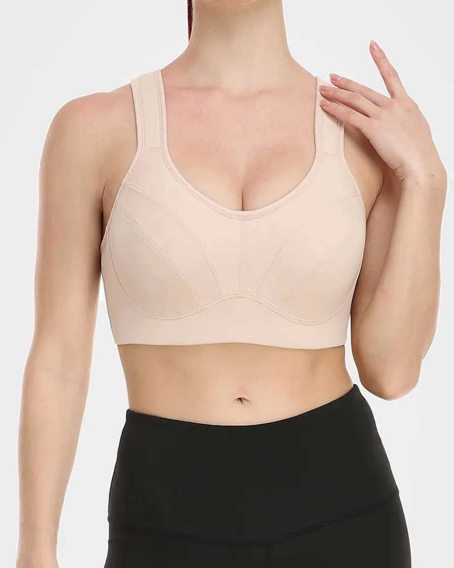 Sujetador deportivo High Impact Full Coverage Plus Size - Beige