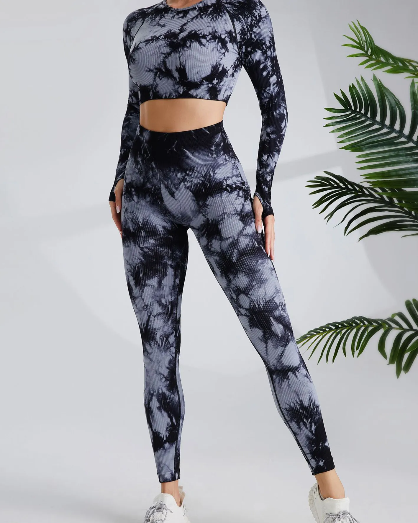 Tie-Dye Yoga Long-Sleeved Suit