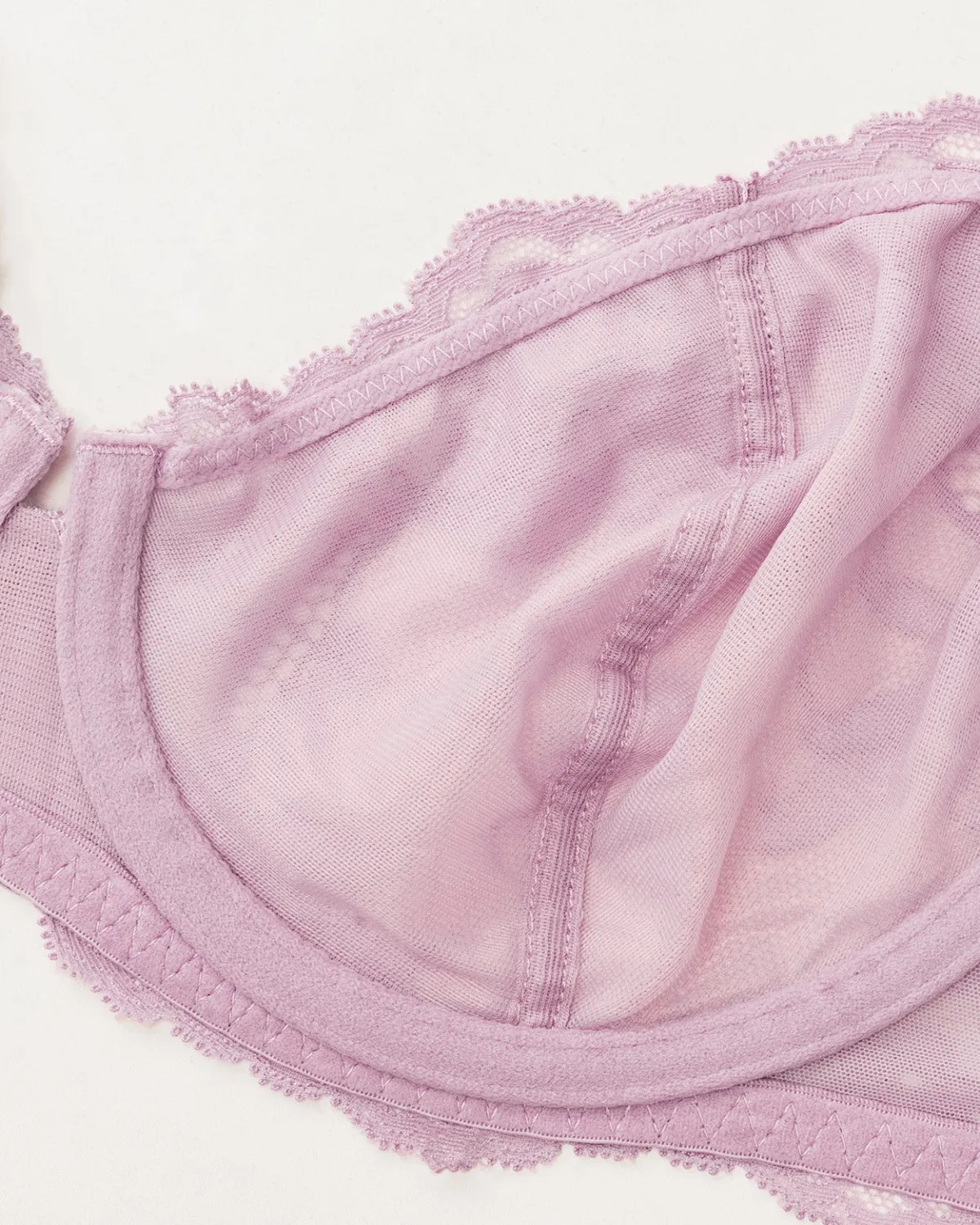 Sujetador de media altura con encaje de pestañas Sujetador sexy