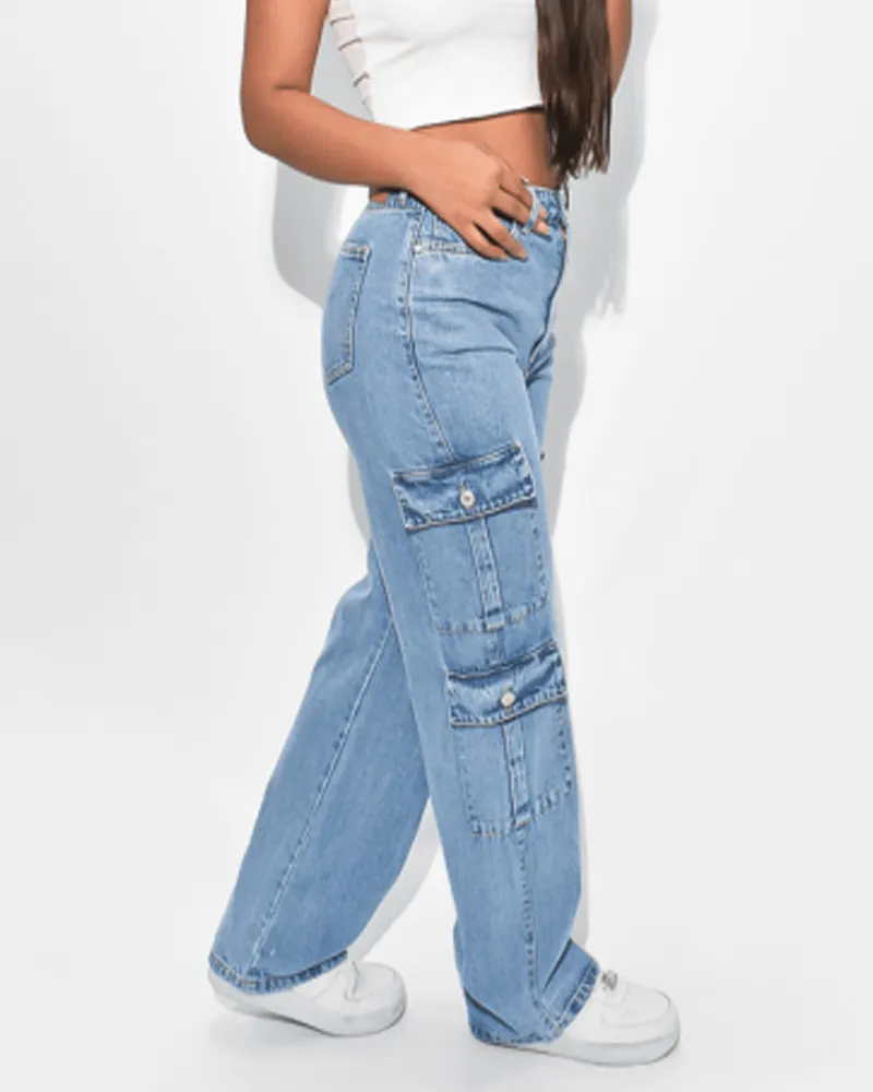 Cargo Jeans With Large Pockets (Pre-Sale)