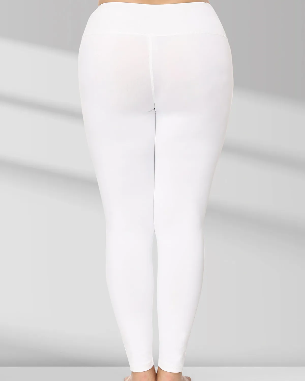 Pantalones de yoga de cuerpo entero Leggings deportivos-Blanco